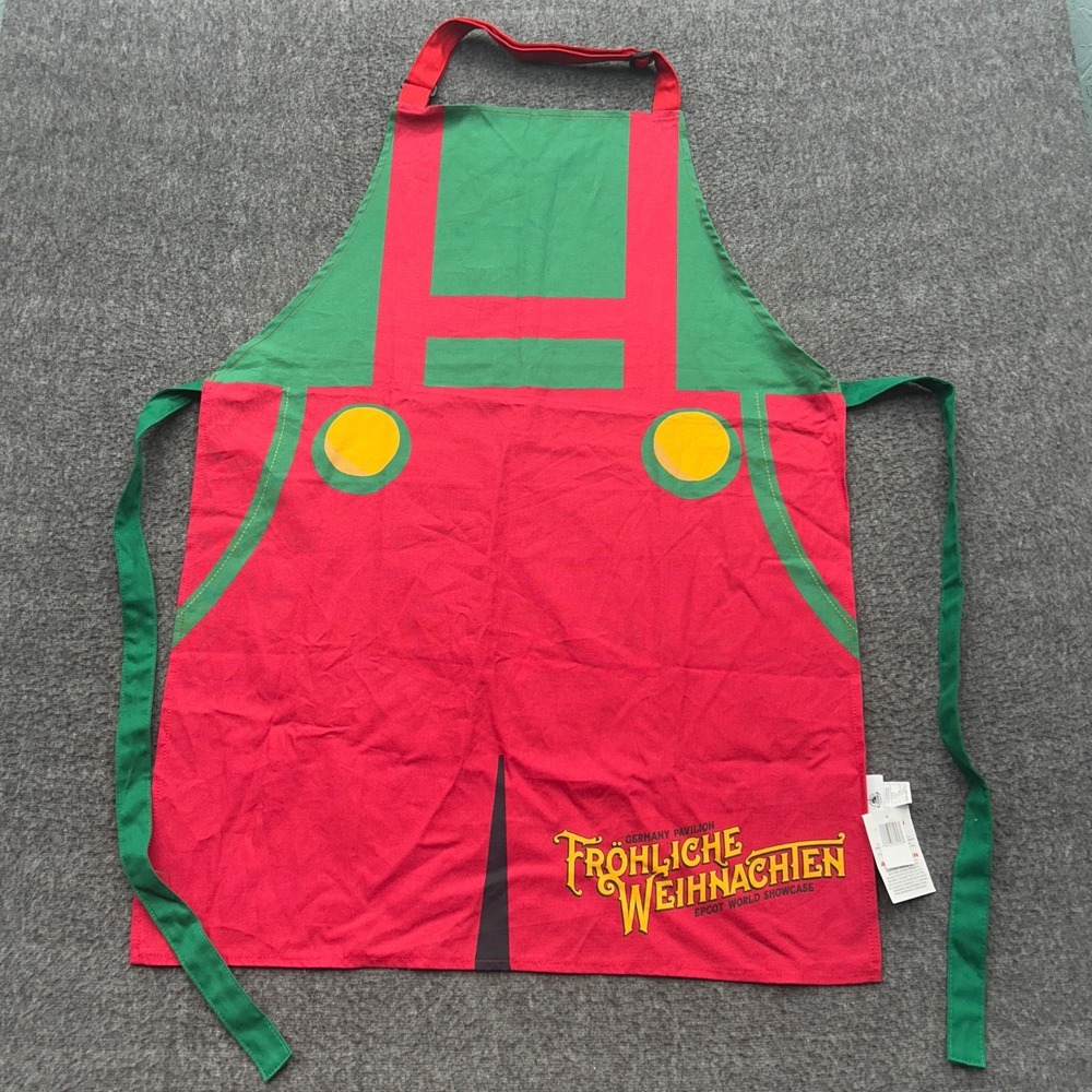 Disney Epcot Germany Pavilion Frohliche Weihnachten Christmas Adult Apron